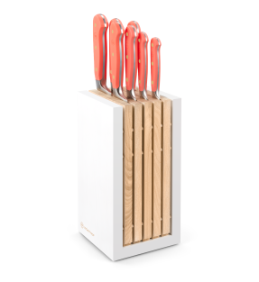Day and Age Classic Colour 8-Piece Knife Block - Coral Peach