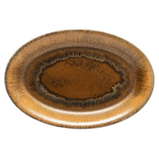 Day and Age Poterie Oval Platter - Mocha (46cm)
