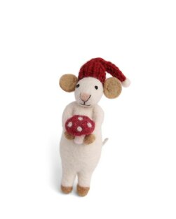 Day and Age White Mouse with Mushroom