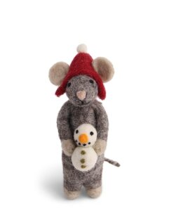 Day and Age Grey Mouse with Snowman