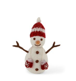 Day and Age Snowman with Red Hat & Mittens