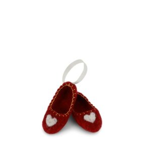 Day and Age Ballerina Shoes with Bow - Red/Gold