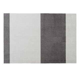 Day and Age Stripes Horizontal Mat - Light Grey/Steel Grey (90 x 130 cm)