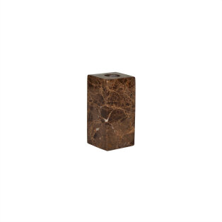 Day and Age Savi Square Marble Candle Holder - Choko (High)